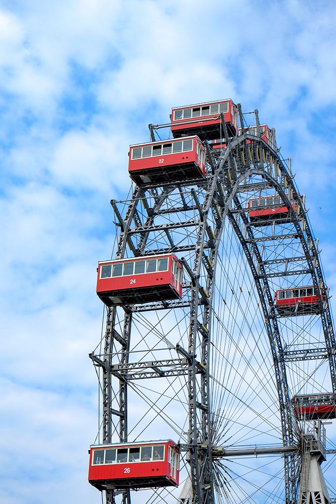 Vienna, Austria. Famous Prater Amusement Park and Gardens.